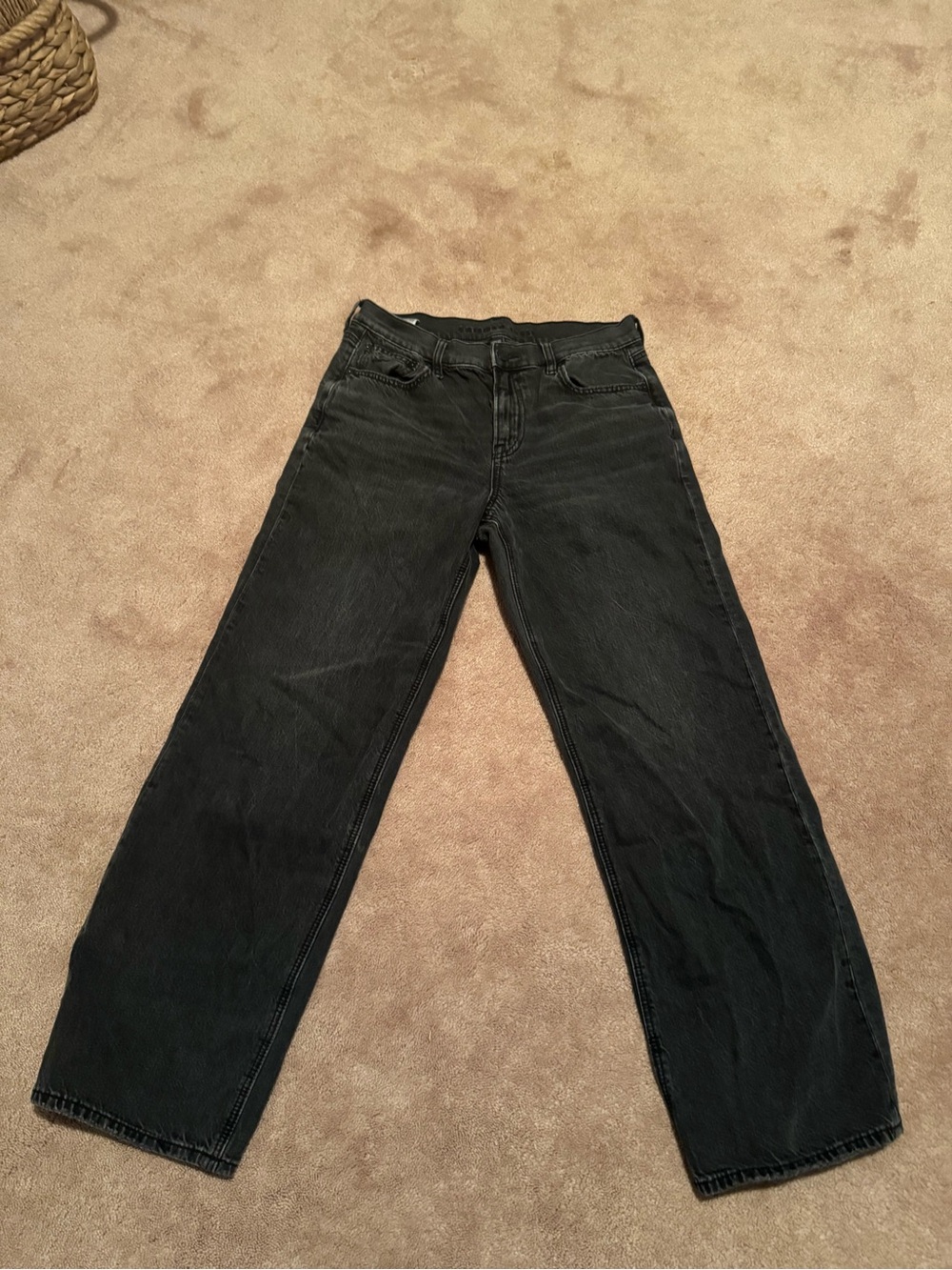 American Eagle Outfitters Straight-Leg Jeans - Black Wash